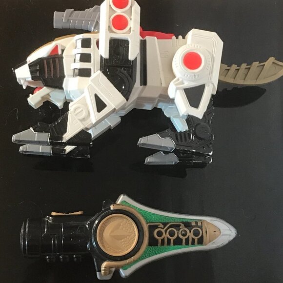 Power Rangers White Ranger Tiger Zord Green Ranger Dragon Dagger Toy Bundle - Picture 7 of 7